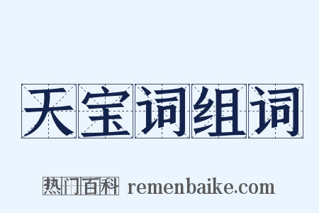 天宝词组词是什么意思的图片